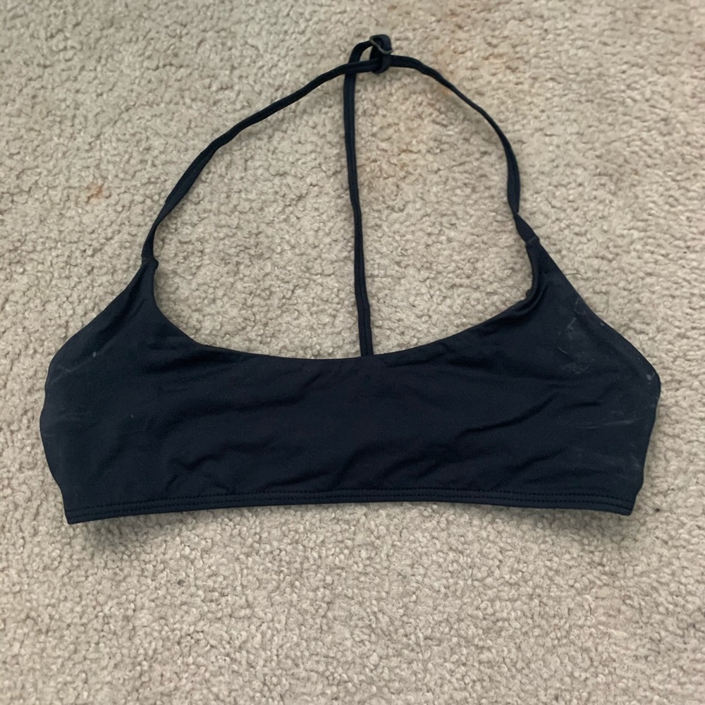 Black halter swim top